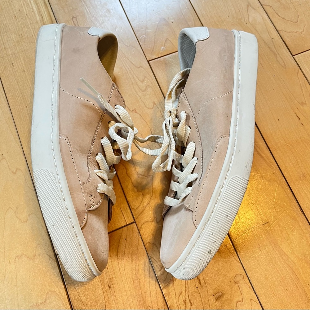 Soludos The Ibiza Classic Sneakers Champagne Pink leather lace up size 7.5 - Picture 3 of 9